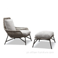 Cadeira de jardim de lounge simples e moderna de luz nórdica ao ar livre